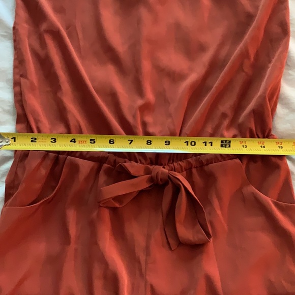 J Crew deep rust romper with pockets size XS - Picture 5 of 7